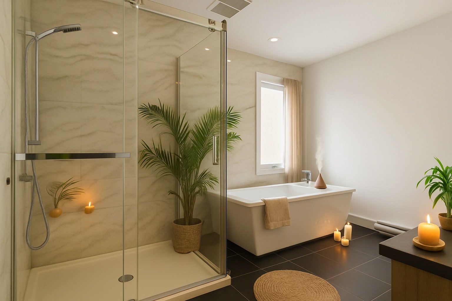 Salle de bain, 2e étage décorée par IA