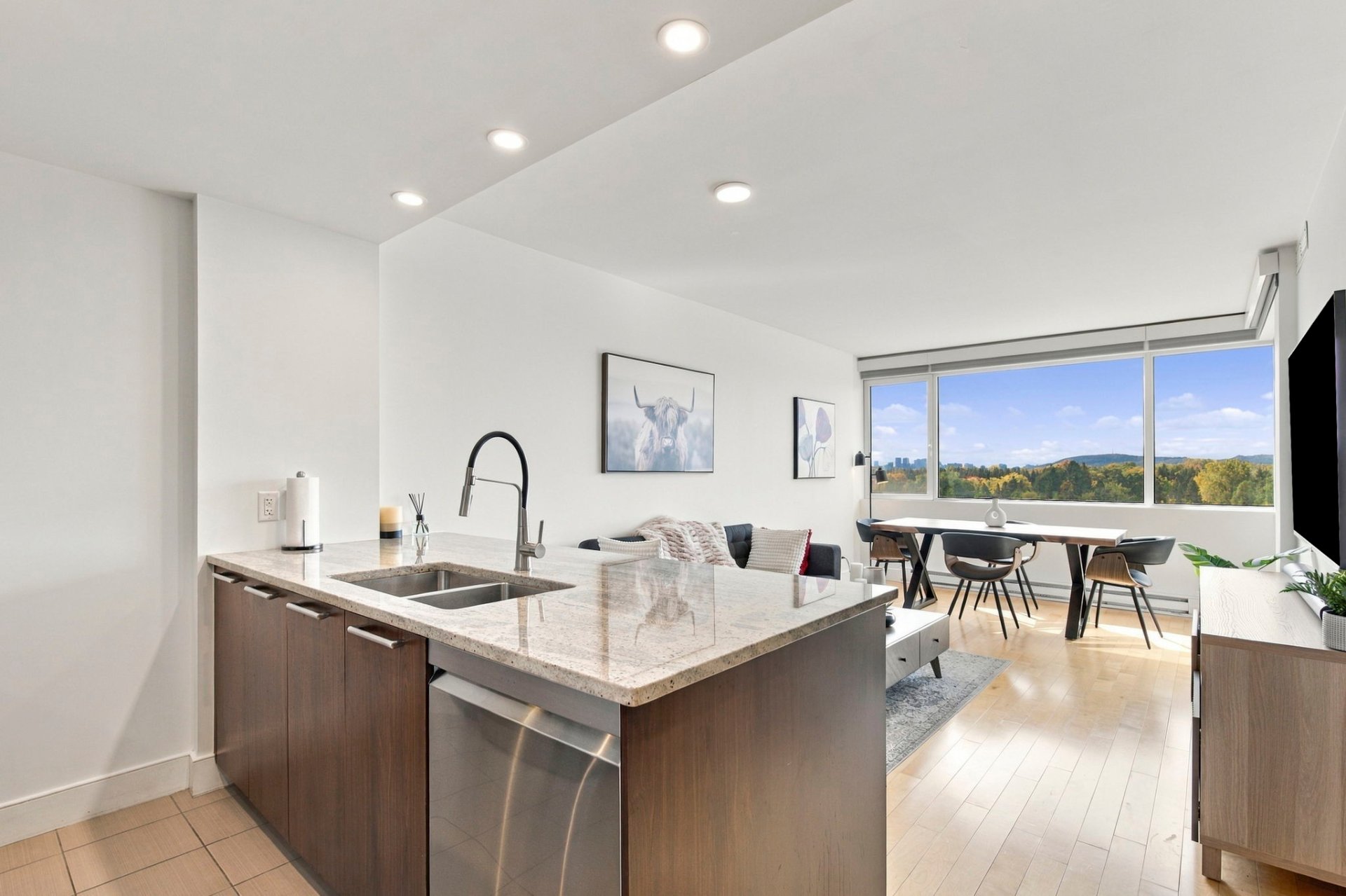 Kitchen open to the dining room