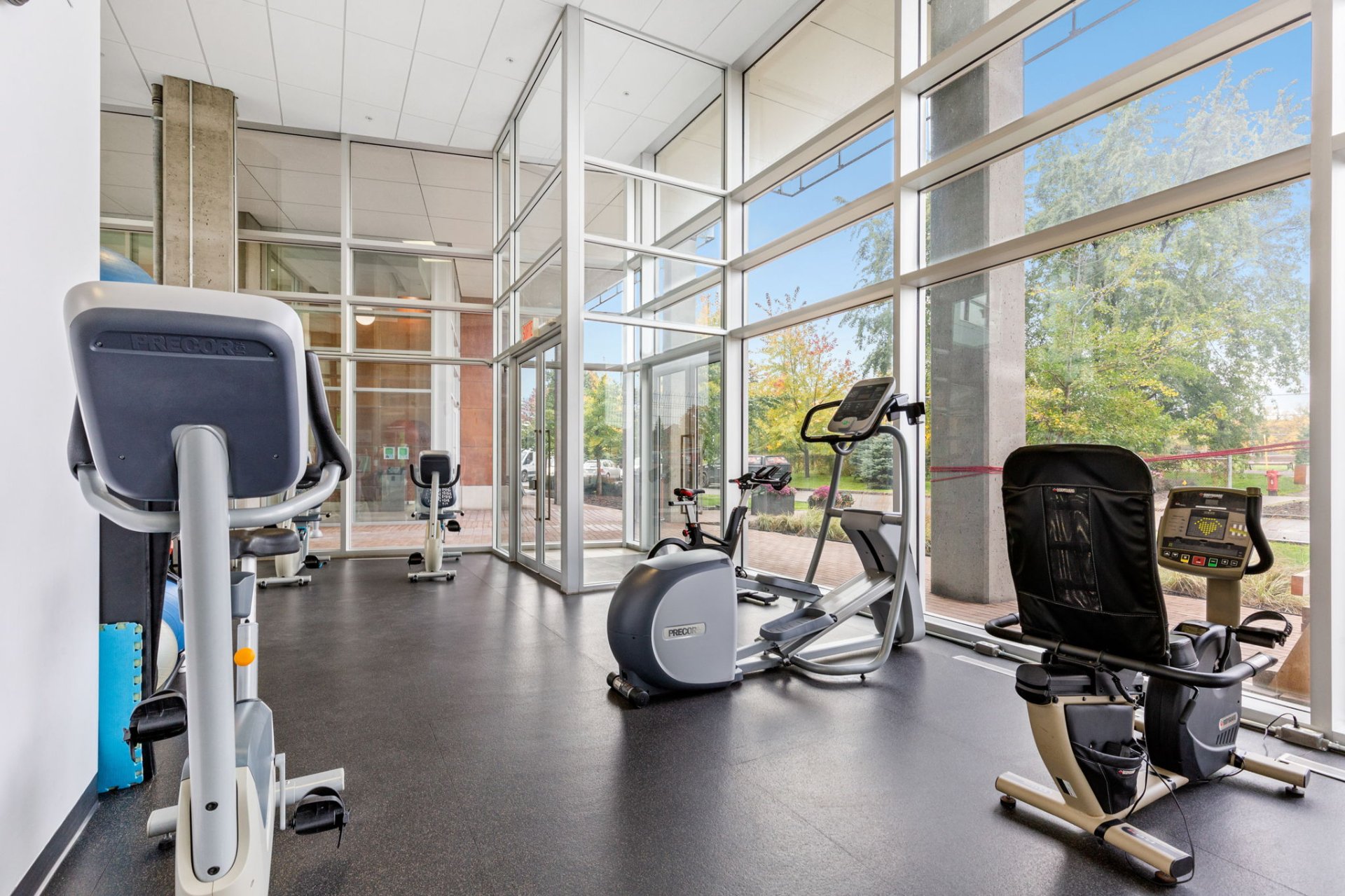 Bright fitness room