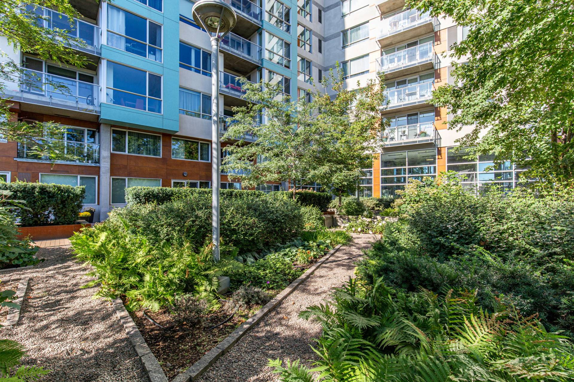Landscaped courtyard