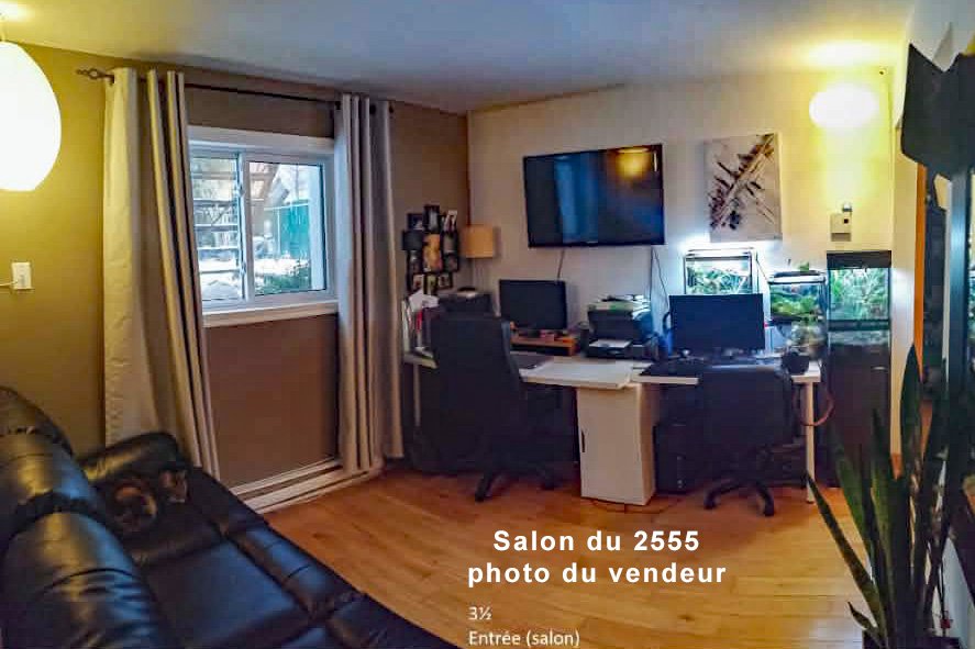Logement 3 1/2 au 2555 - sous-sol - photo vendeur