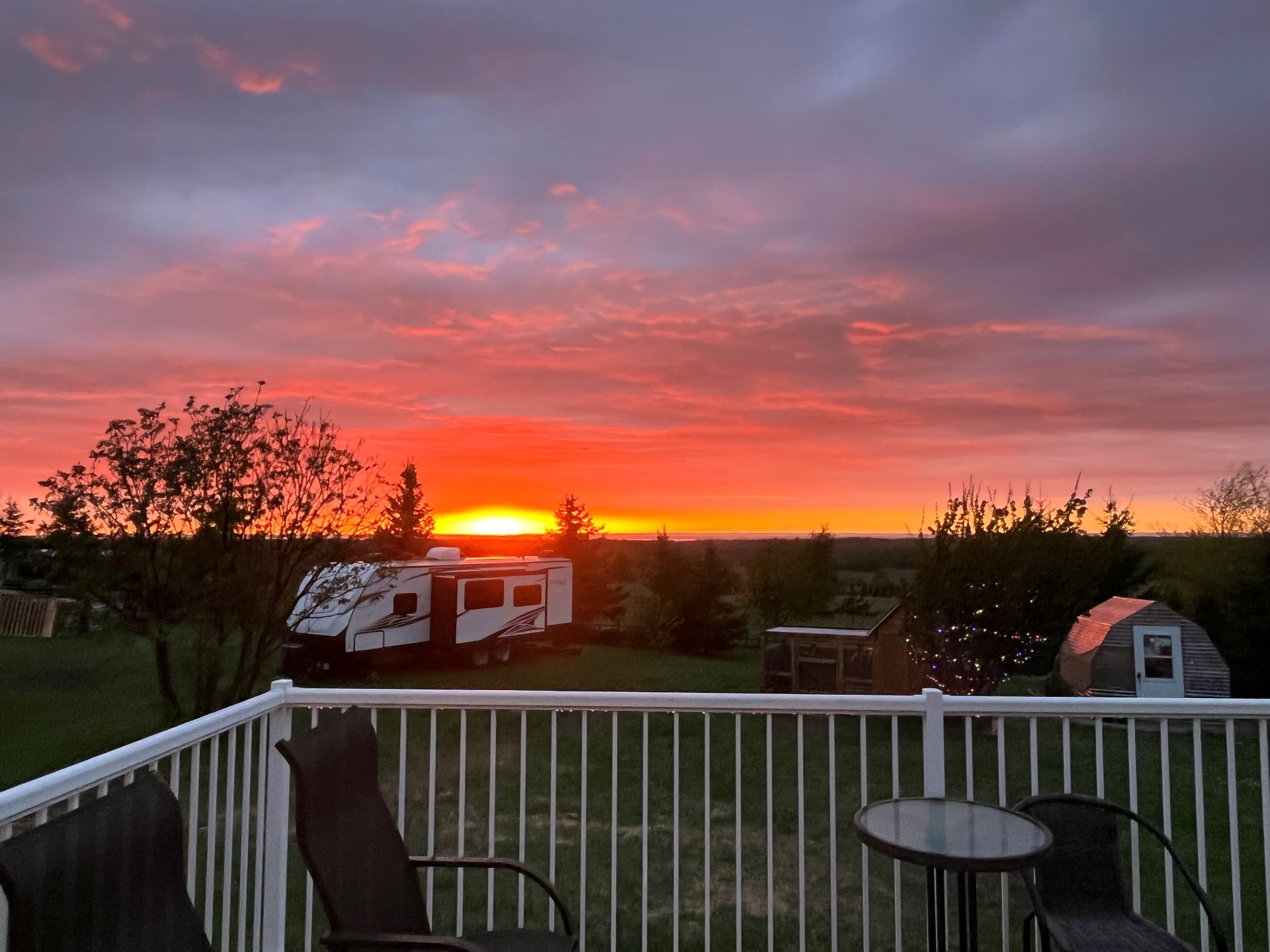 Vue coucher de soleil