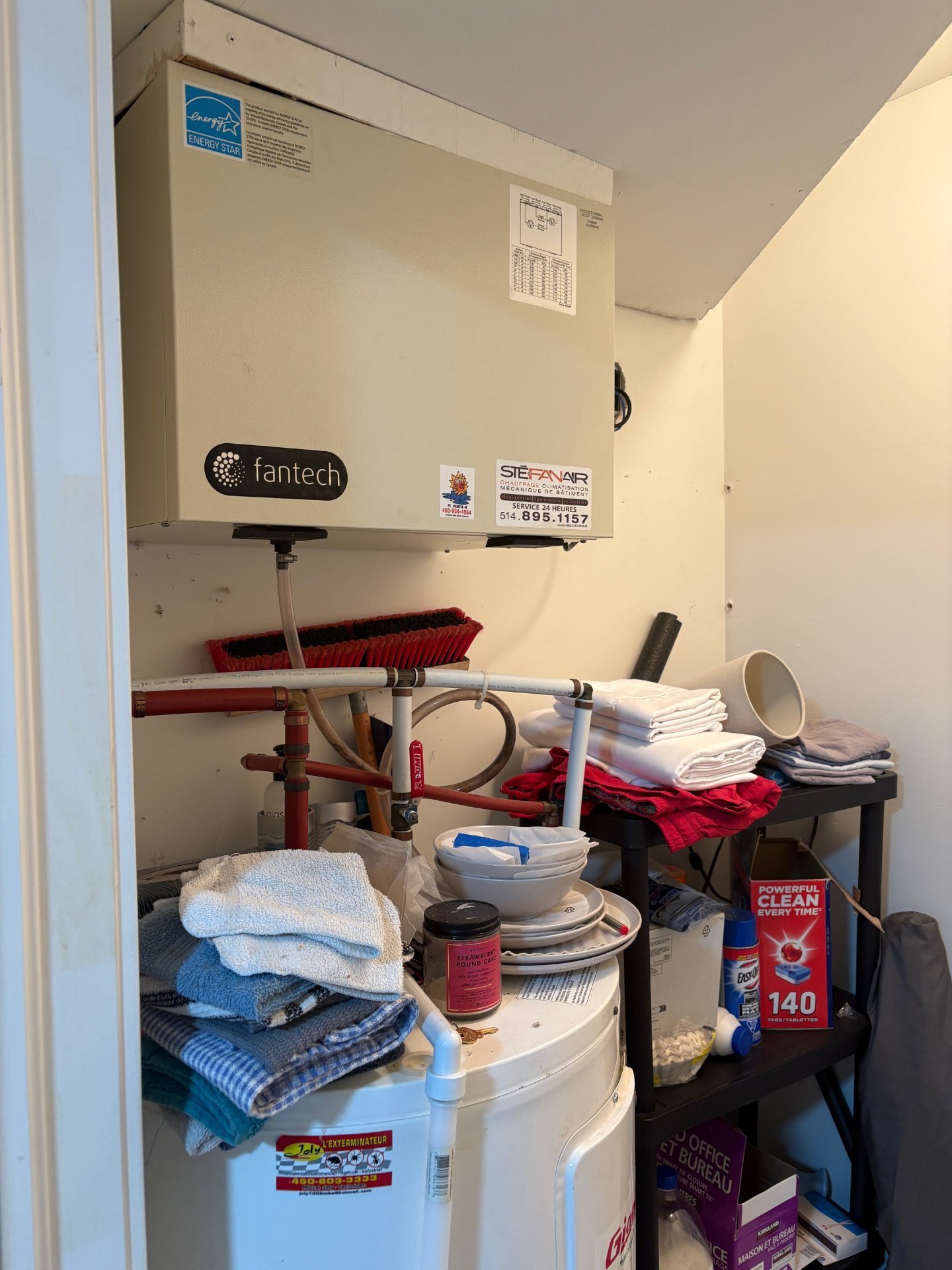 Échangeur d'air, réservoir eau chaude