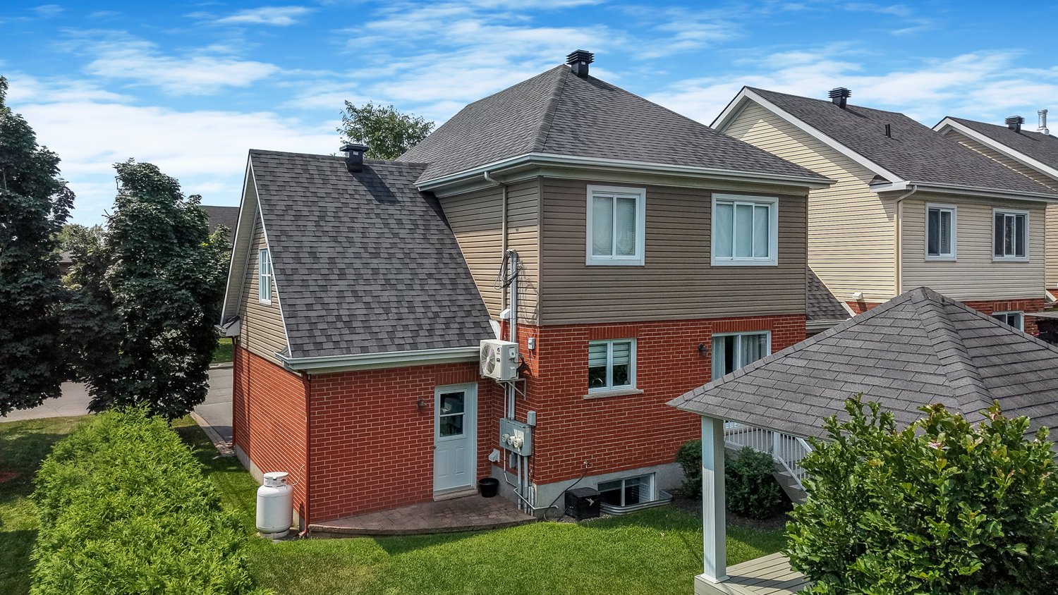 Rear or the house