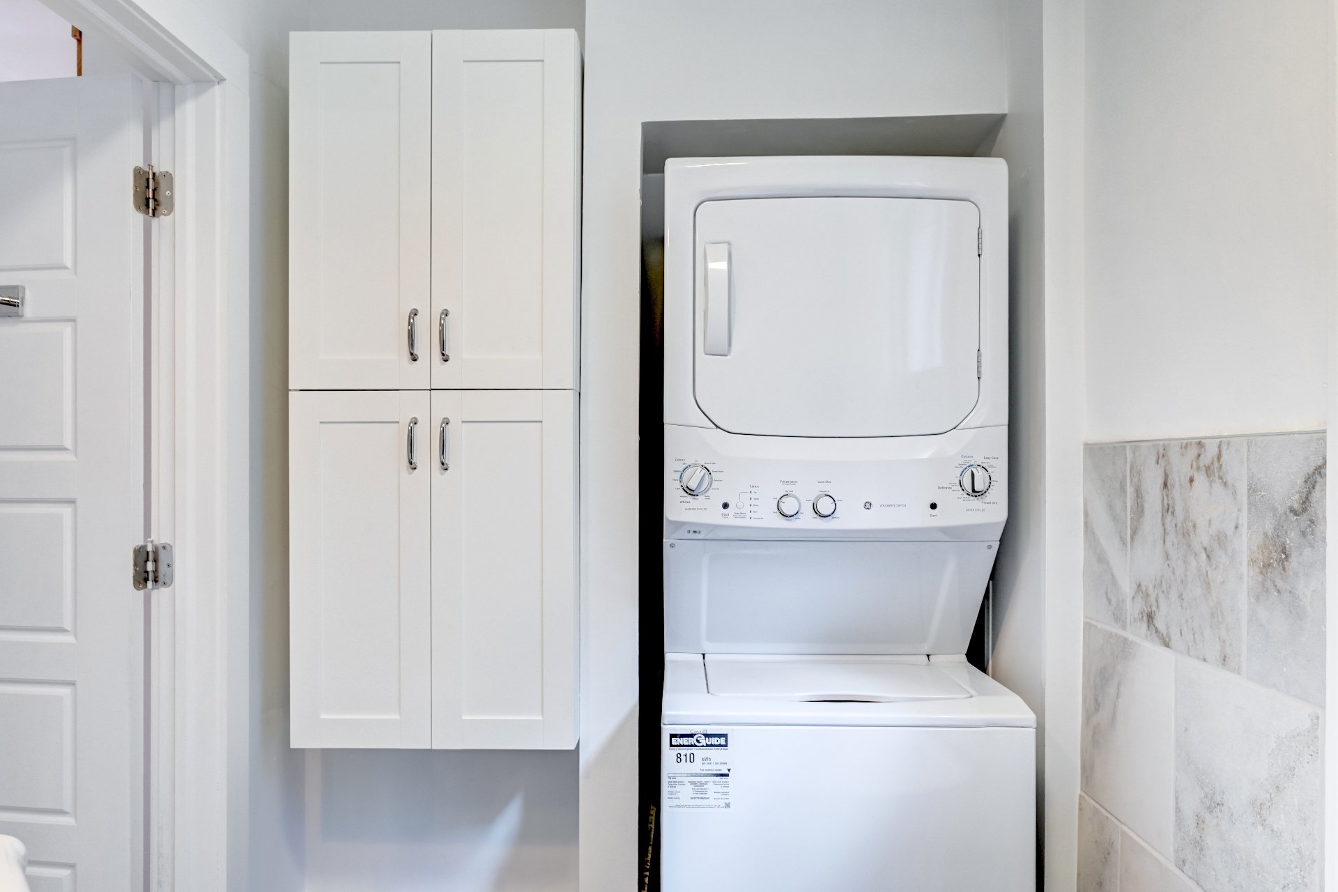 Espace laveuse/sécheuse