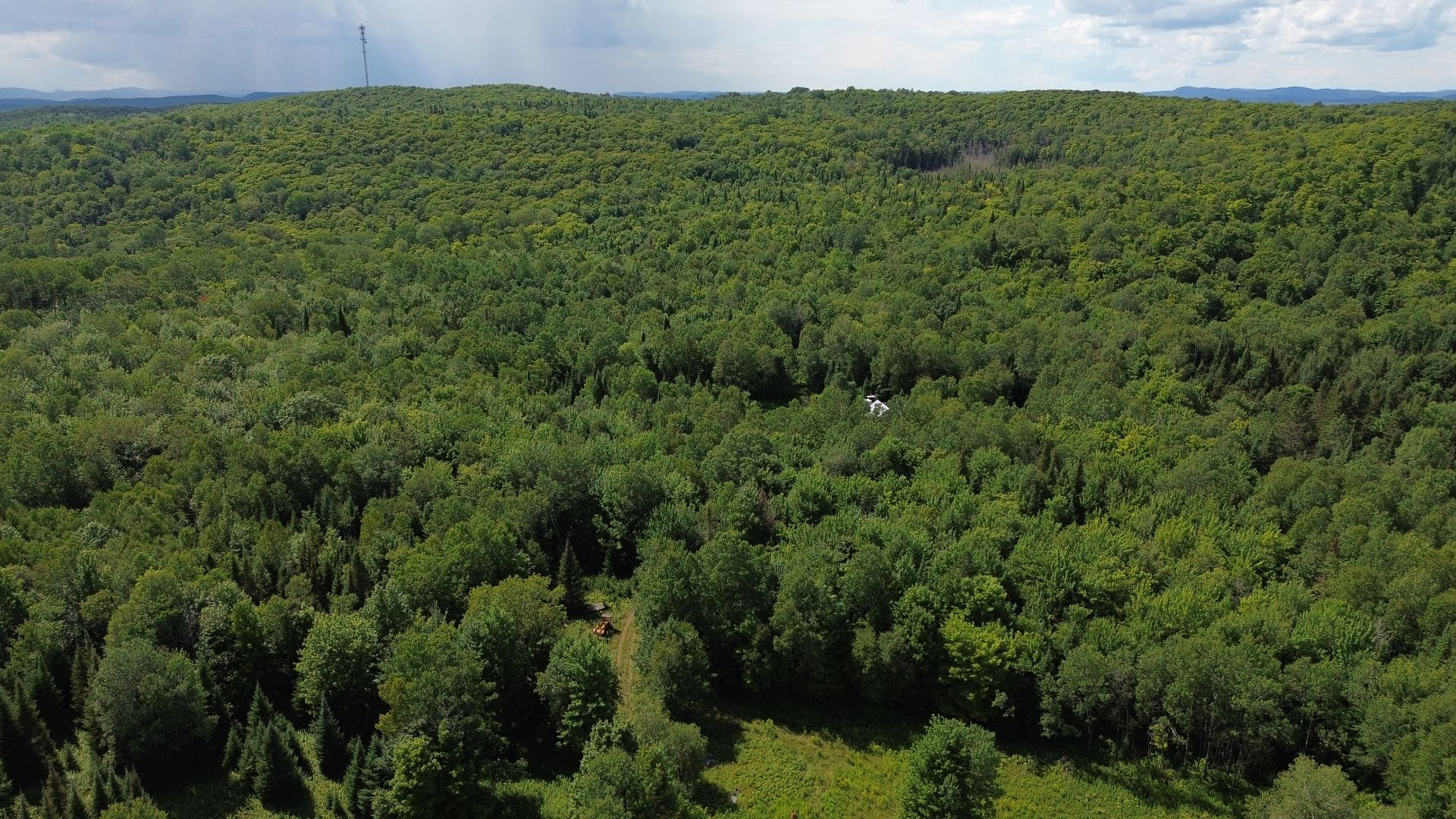 Vue du pâturage, camp de chasse et pâturage