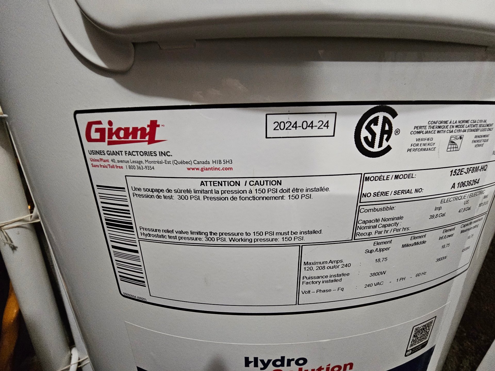 Chauffe-eau 2024 Bi-générationnel