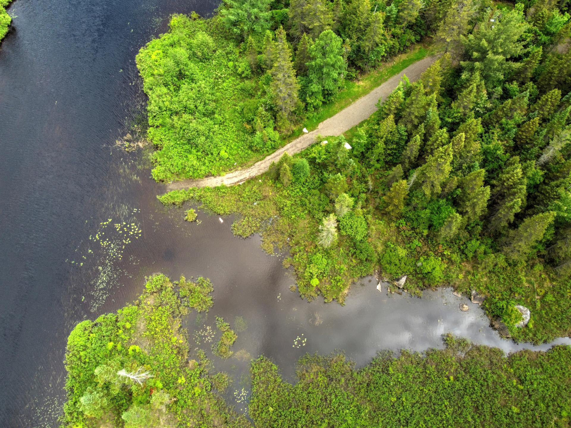 Accès au plan d'eau