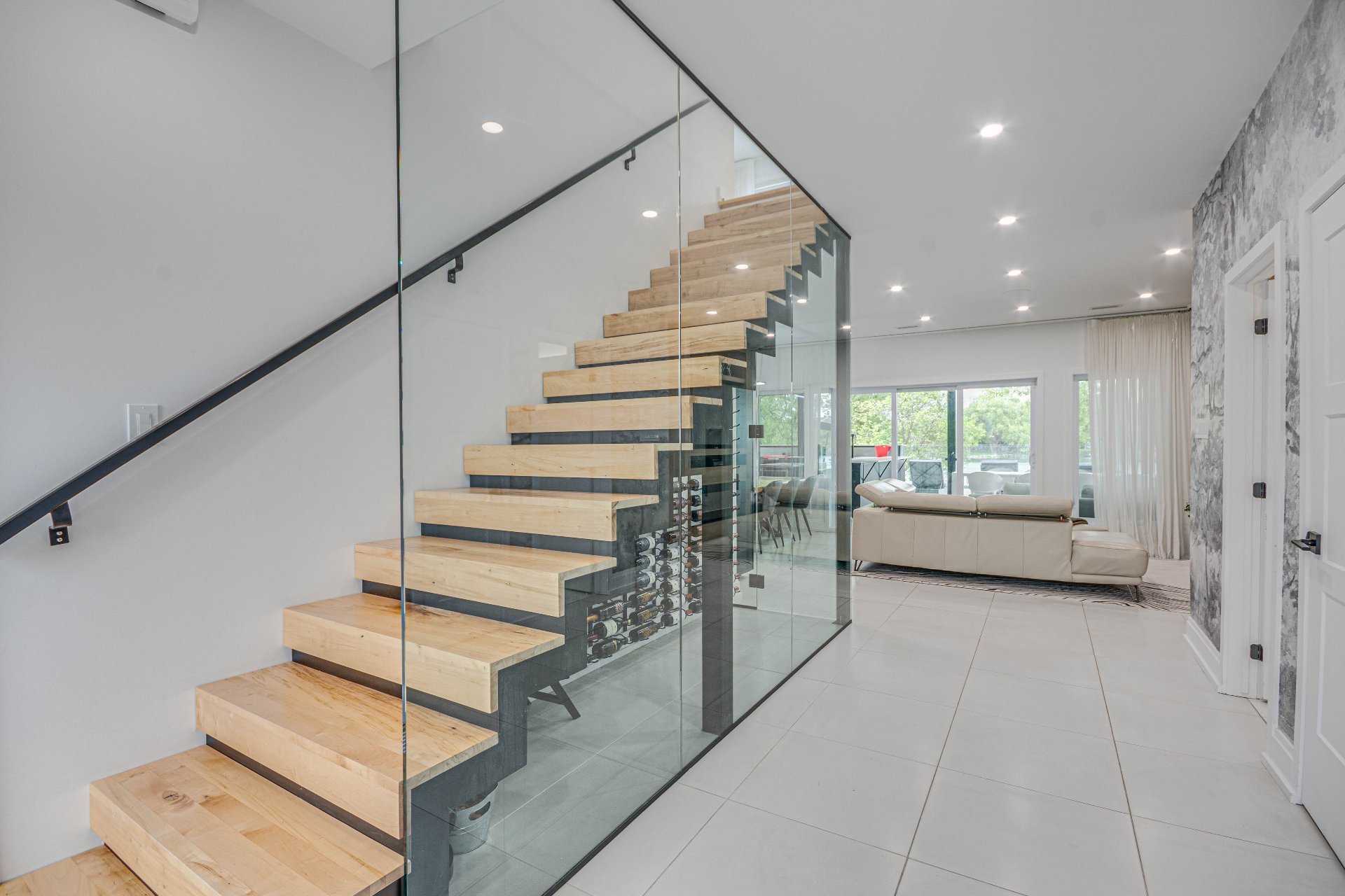 Custom-built staircase, one-of-a-kind design