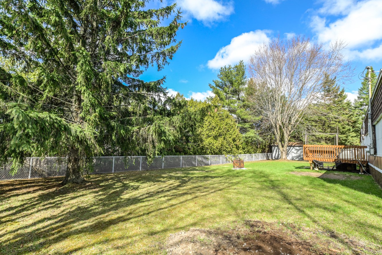 Entièrement bordée d'arbres matures