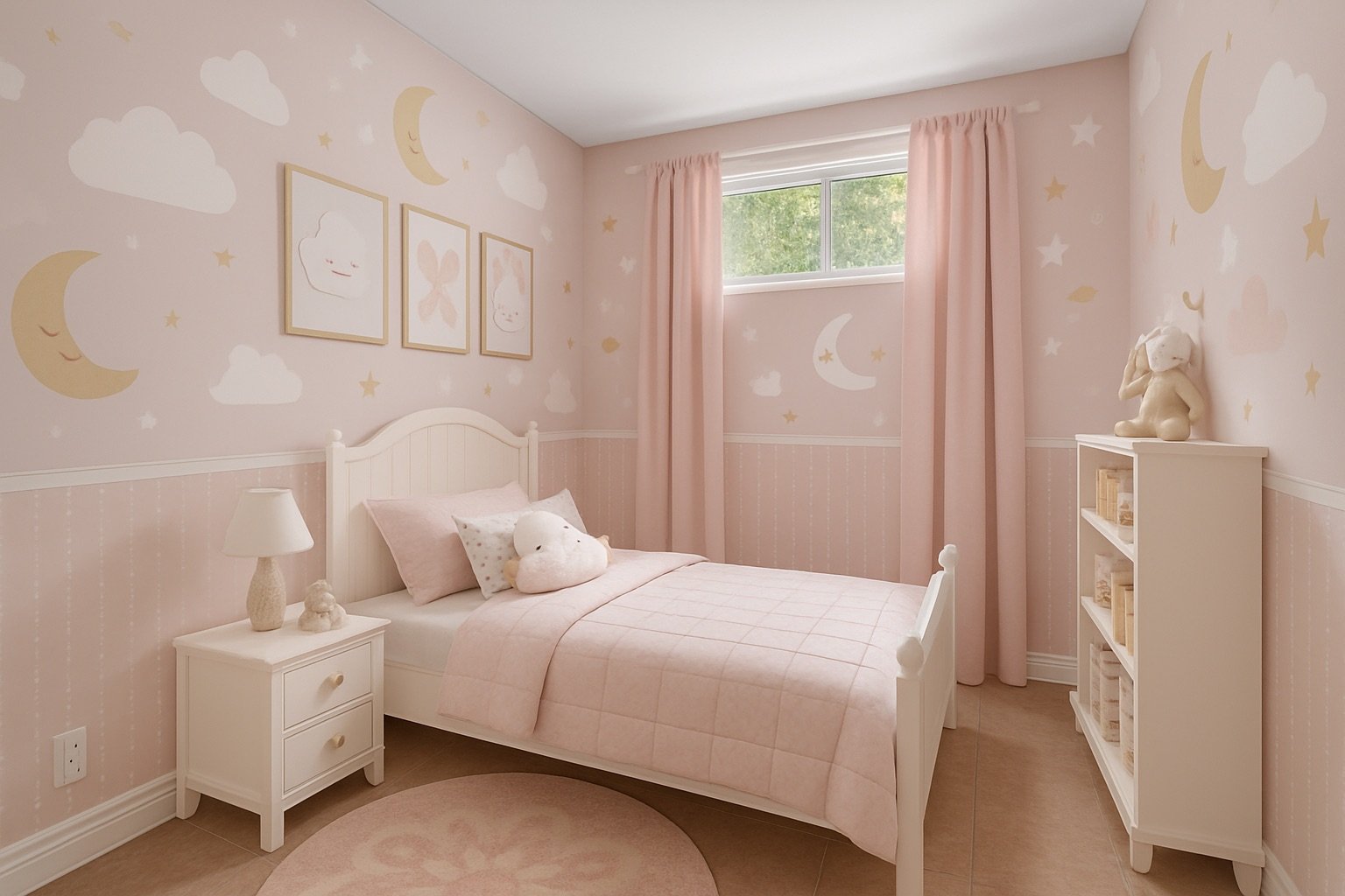 Chambre a coucher décoré avec IA, option 2