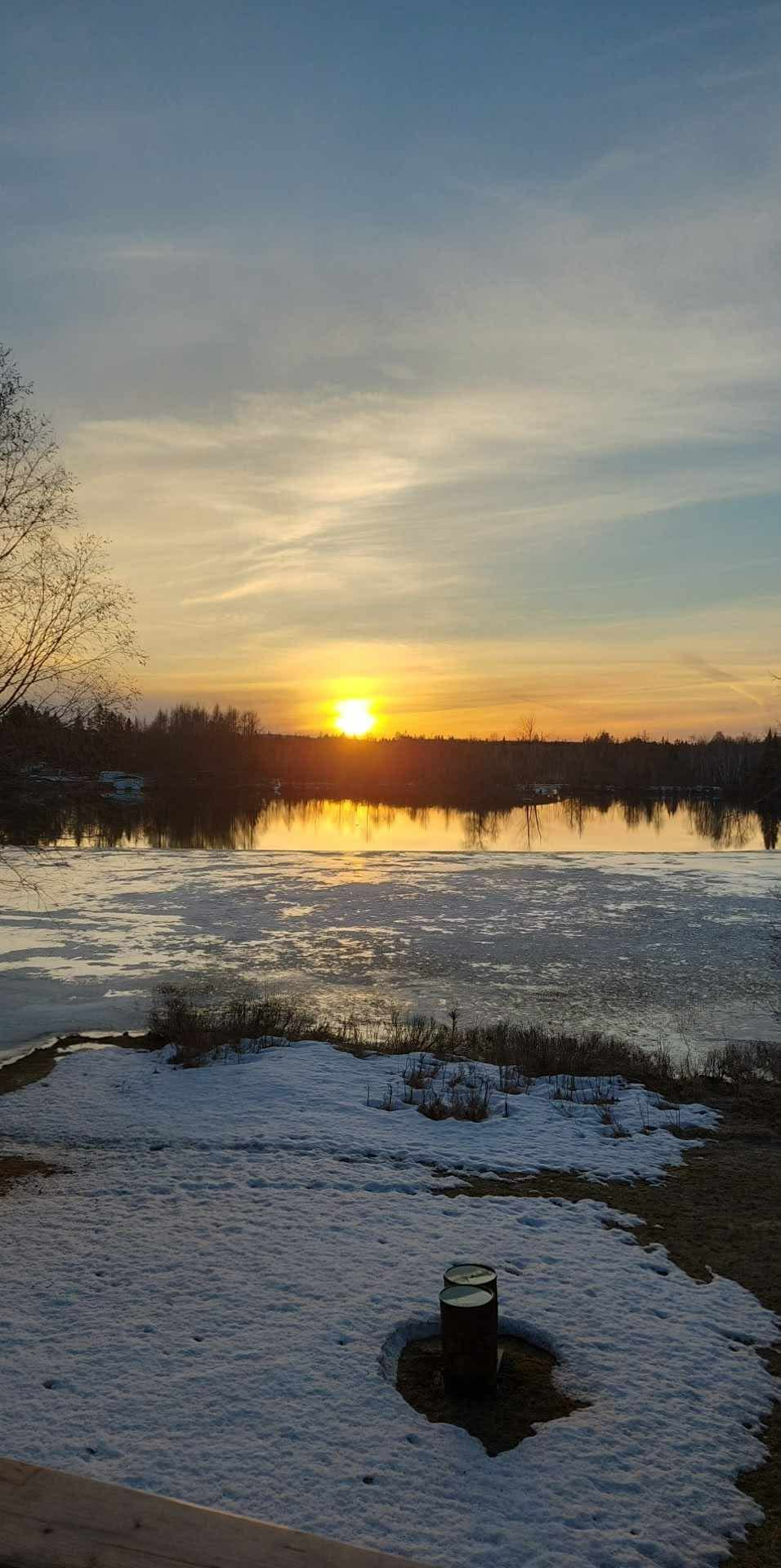 Coucher de soleil au printemps