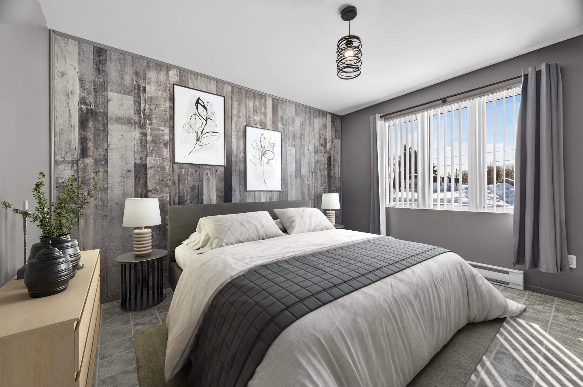 La photo a été modifiée par l'IA pour les meubles