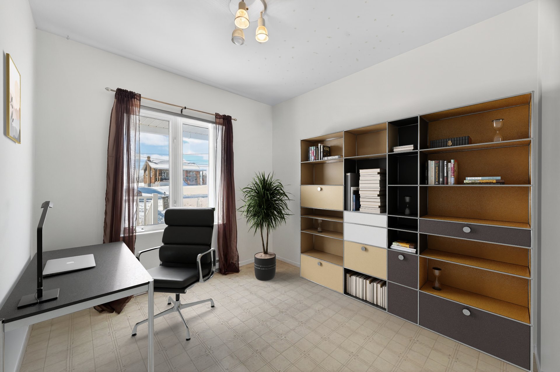 La photo a été modifiée par l'IA pour les meubles