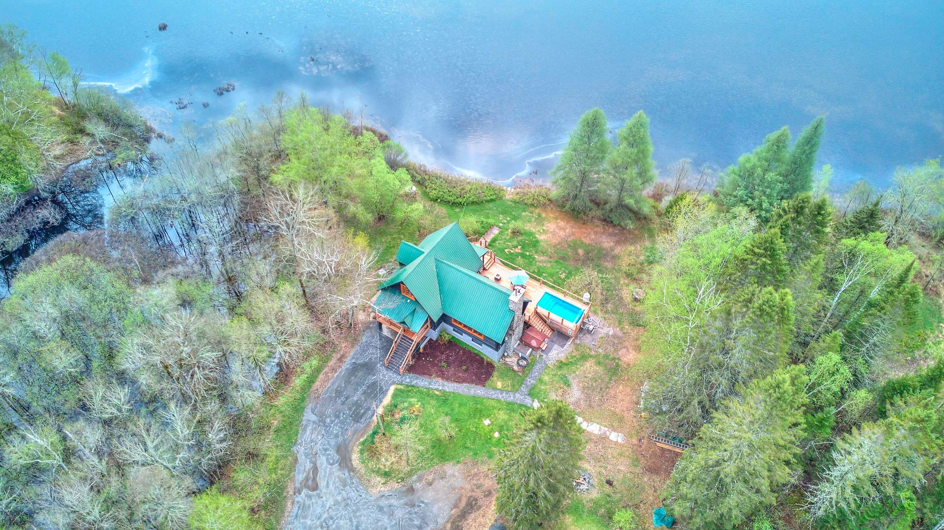 Vue aérienne de la maison