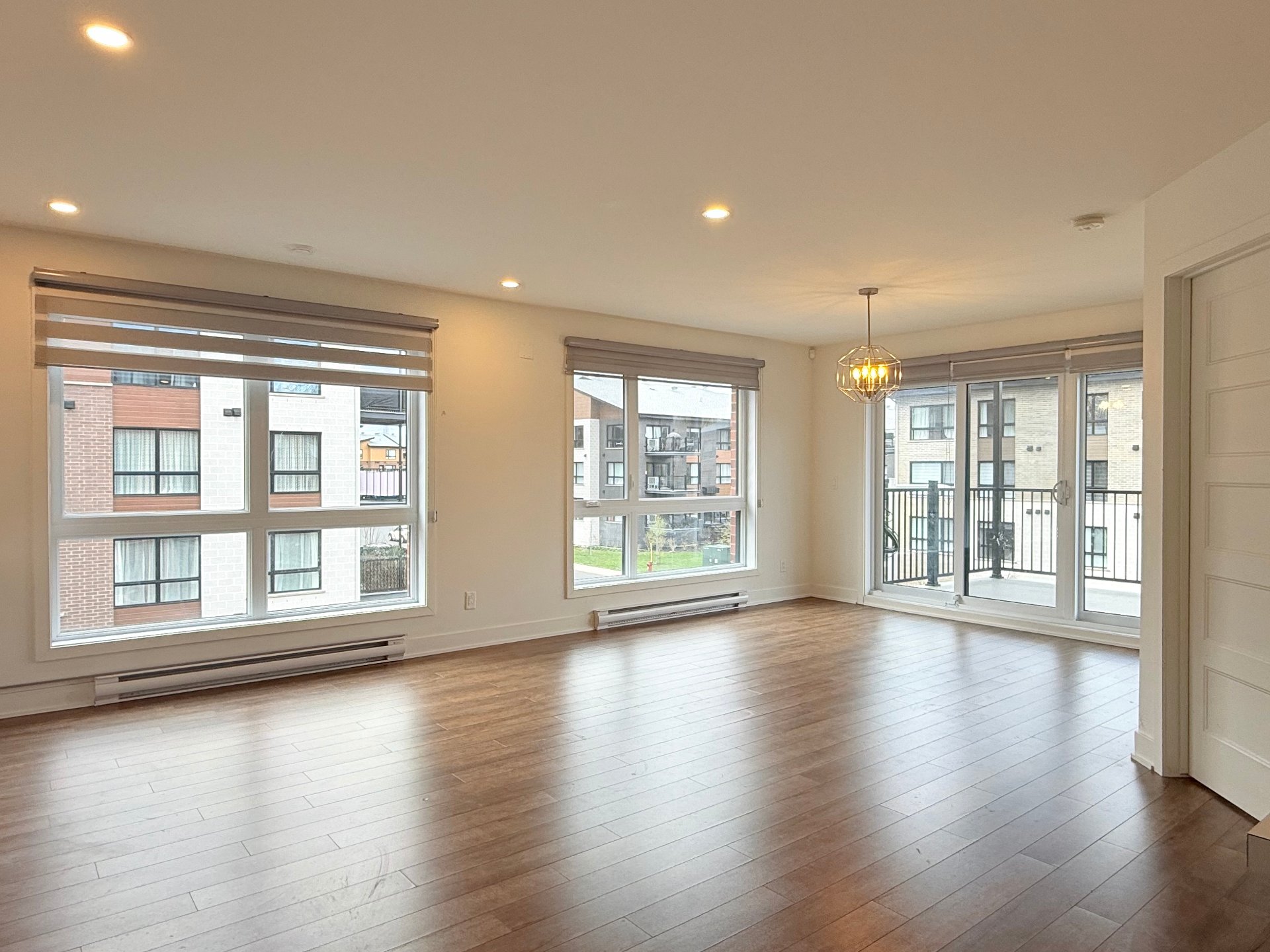 Large open-concept living and dining area