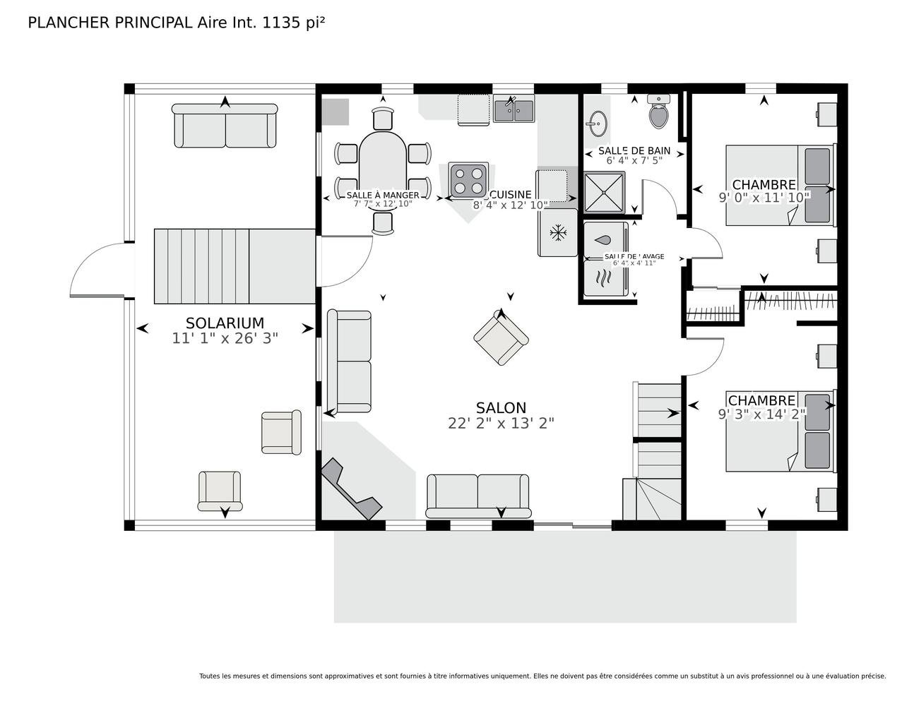 Ground floor and solarium