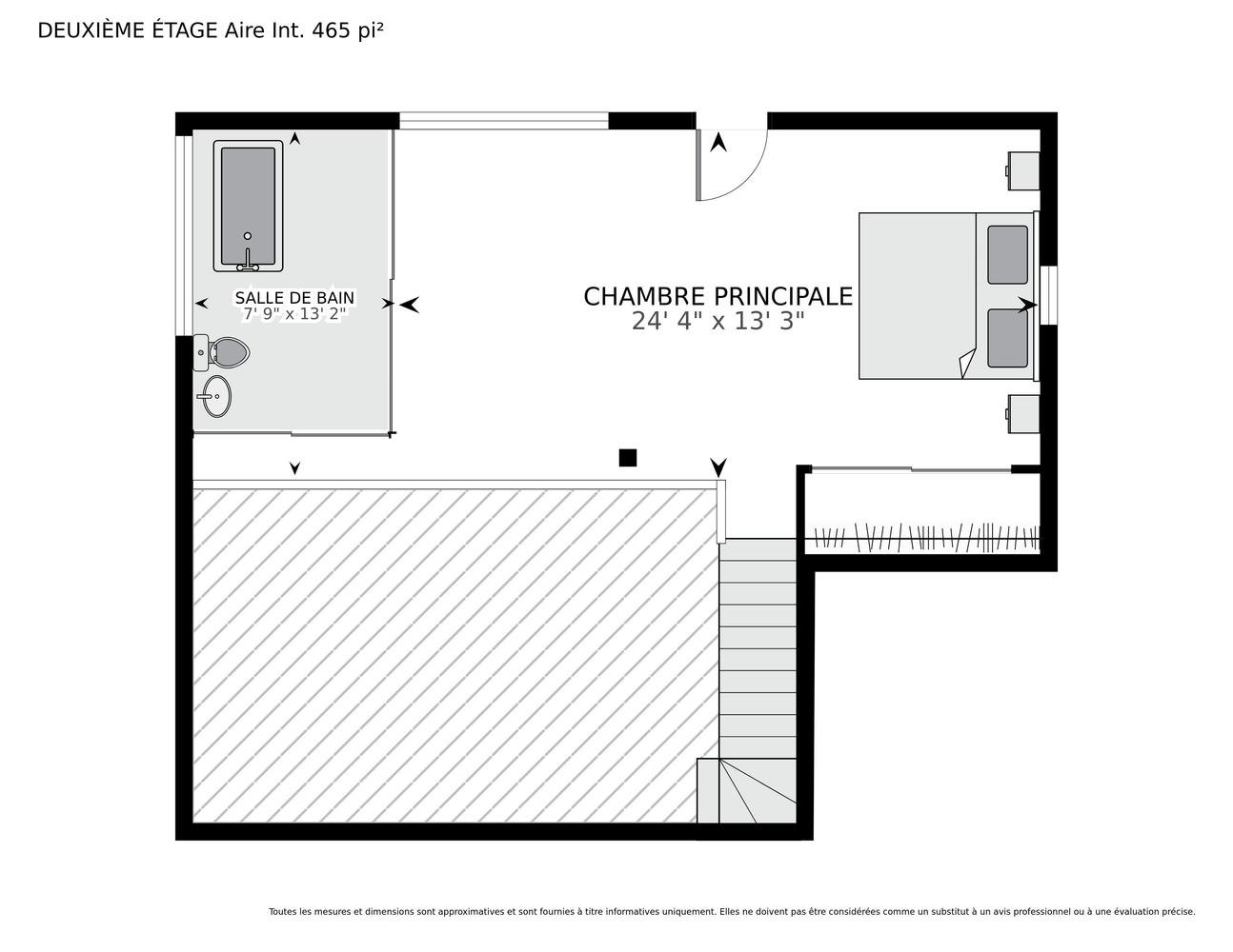 Mezzanine - 2 beds - bathroom (open plan)