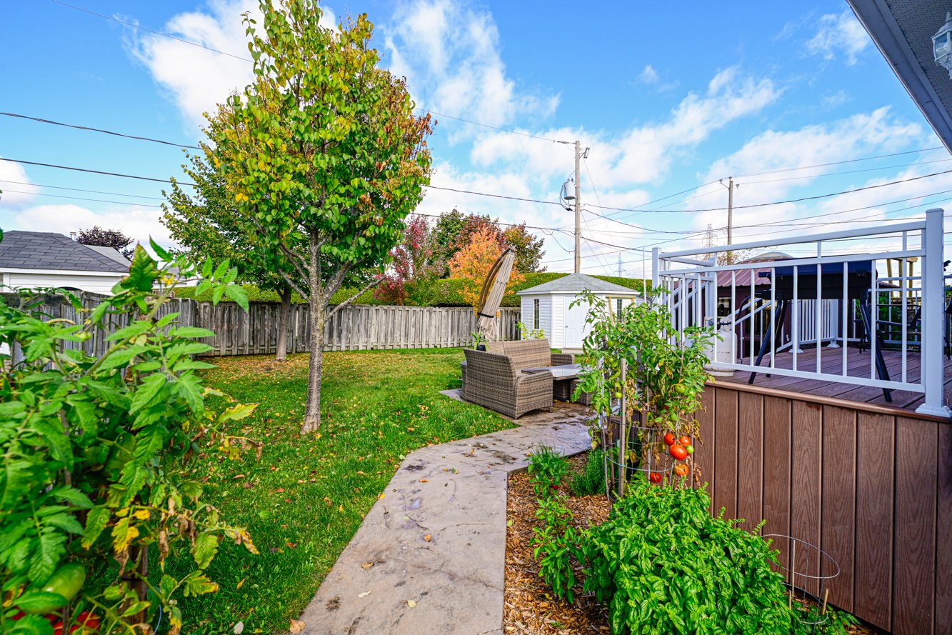 Terrain clôturé et paysager