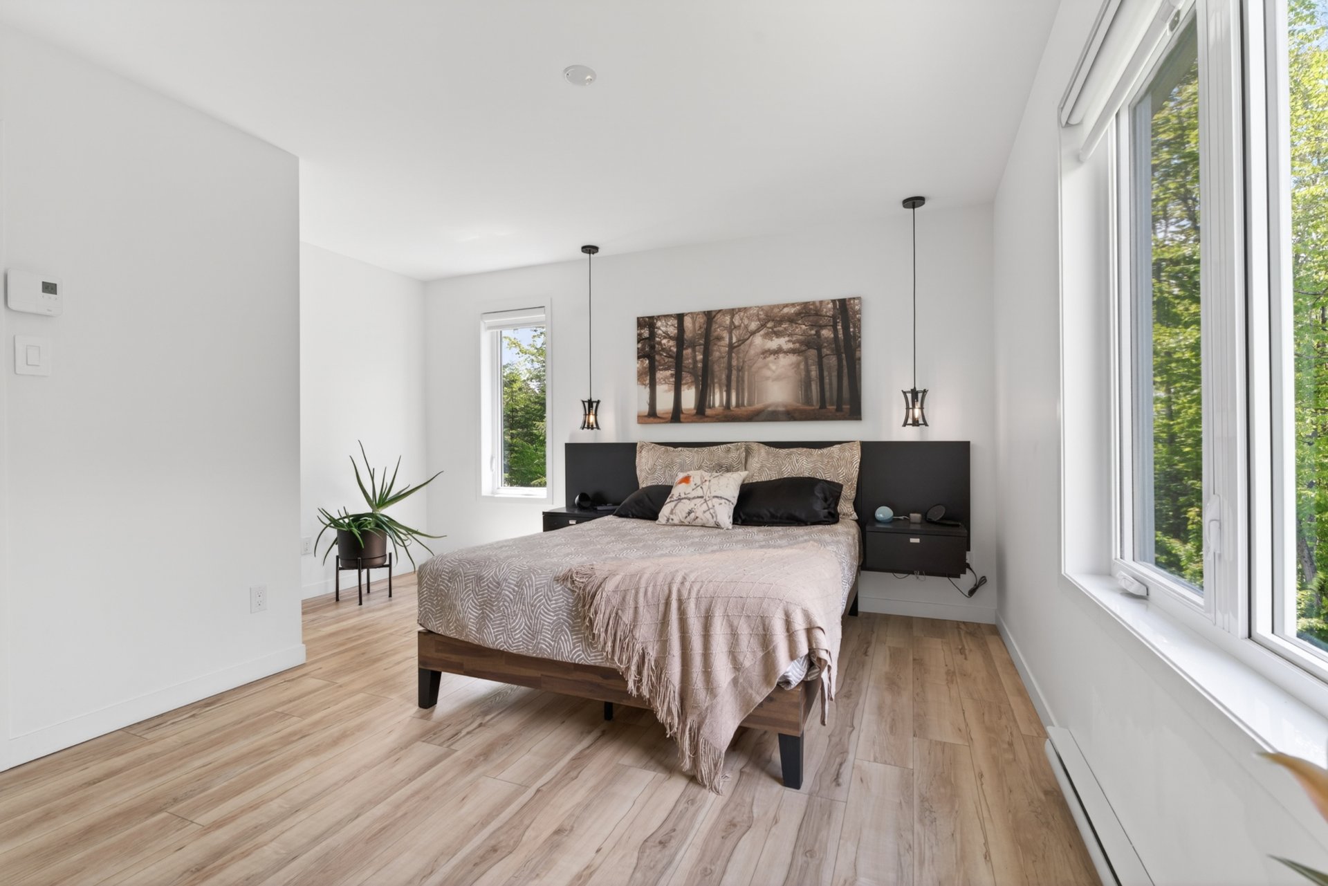 Large bedroom with walk-in closet