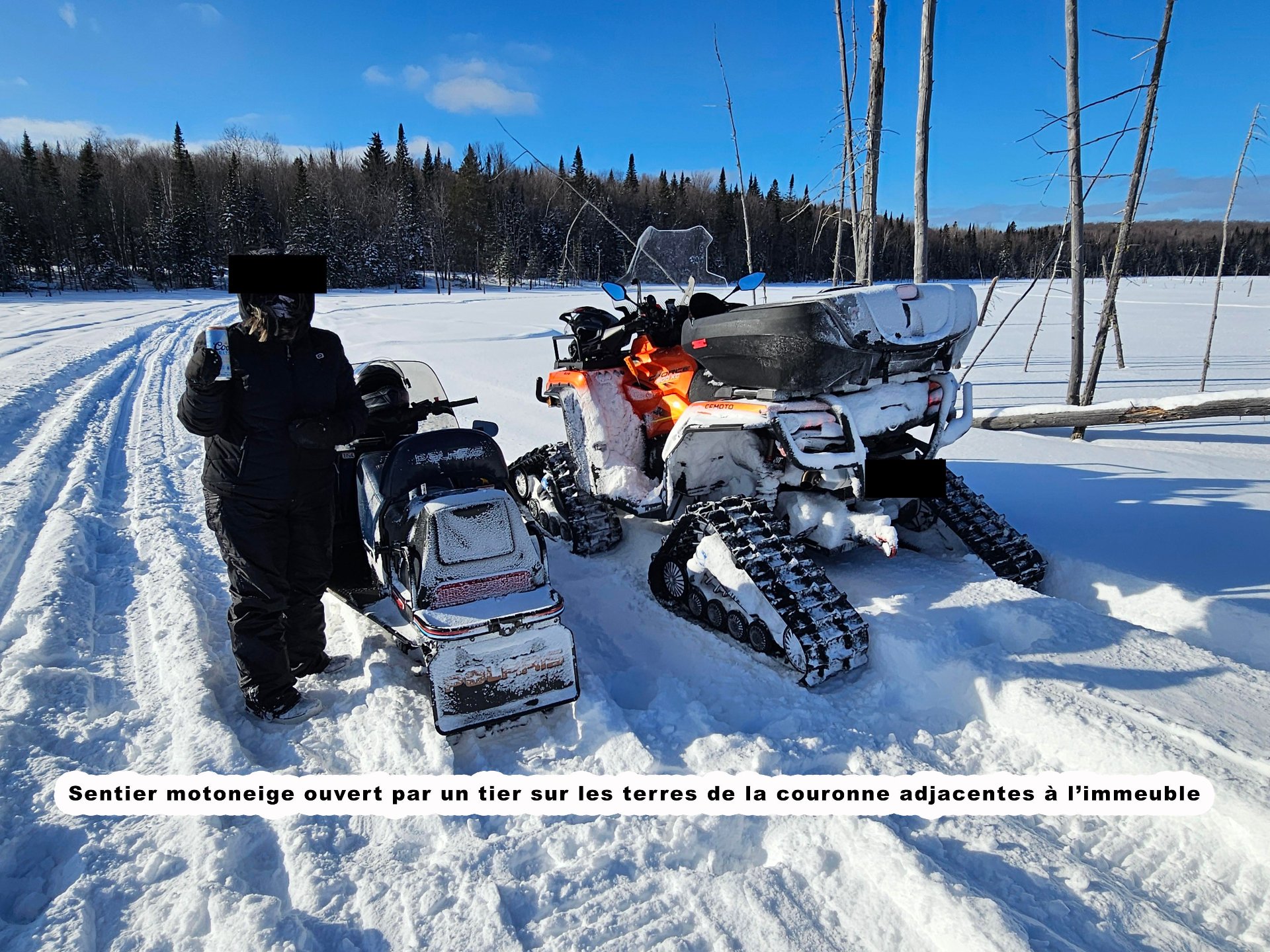 Snowmobile trails to Crown Land