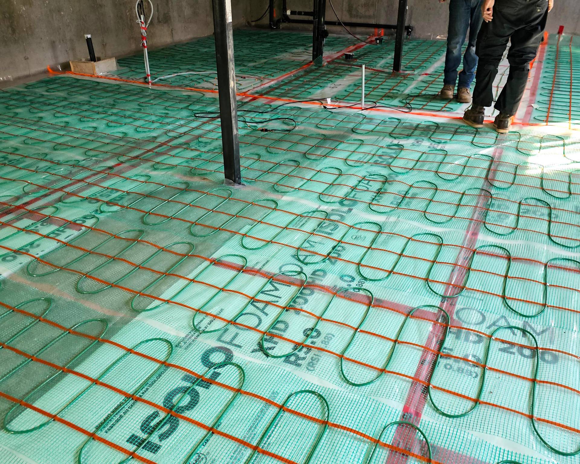 plancher chauffant au sous-sol