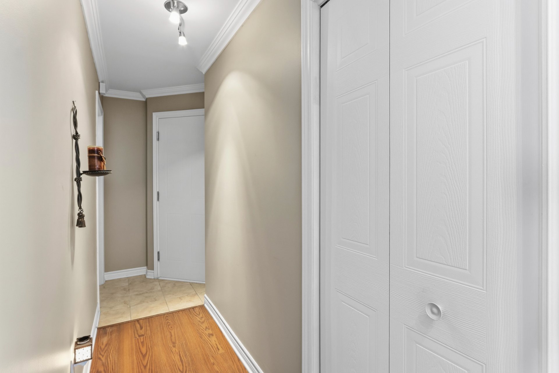 corridor to rear exit door