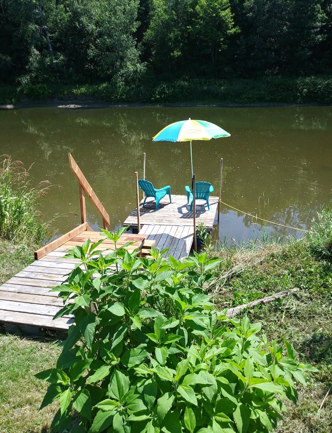 Accès au plan d'eau