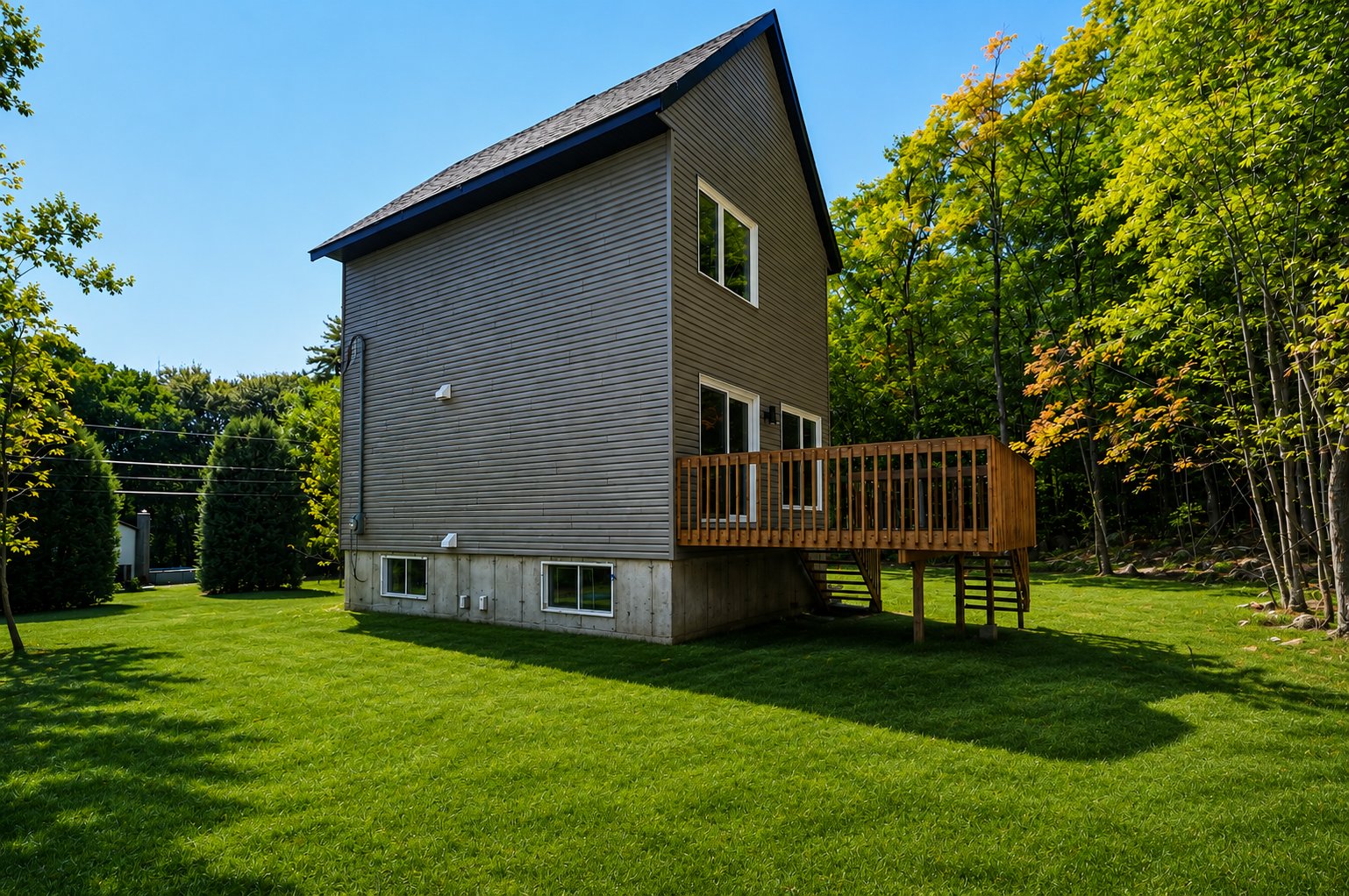 Back facade