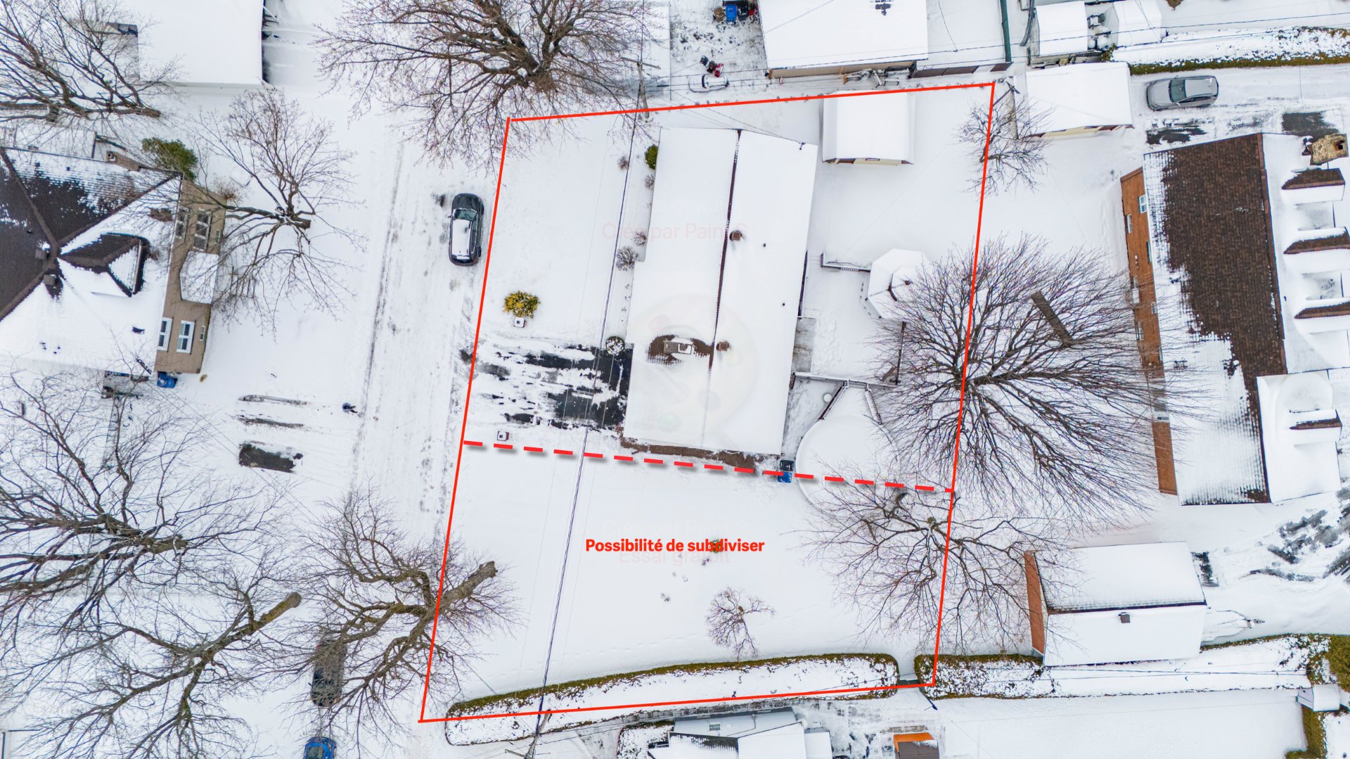 Terrain avec possibilité de subdivision.