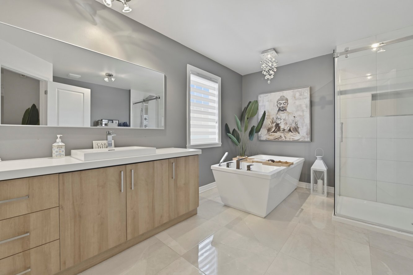 Salle de bain rénovée à l'étage