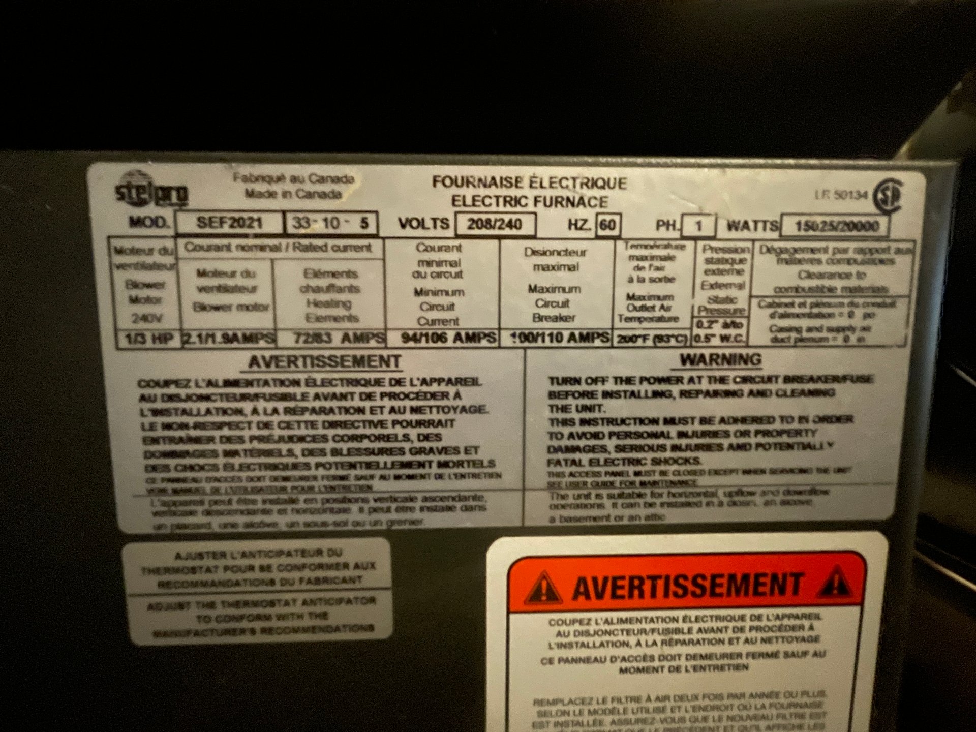 Fournaise électrique