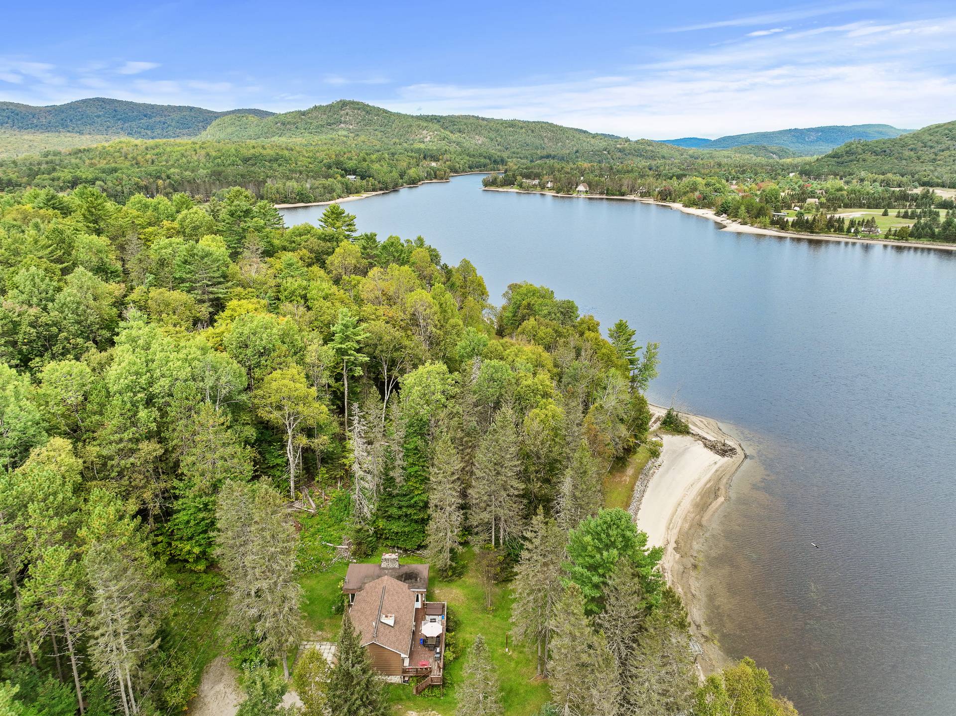 Aerial view of the river