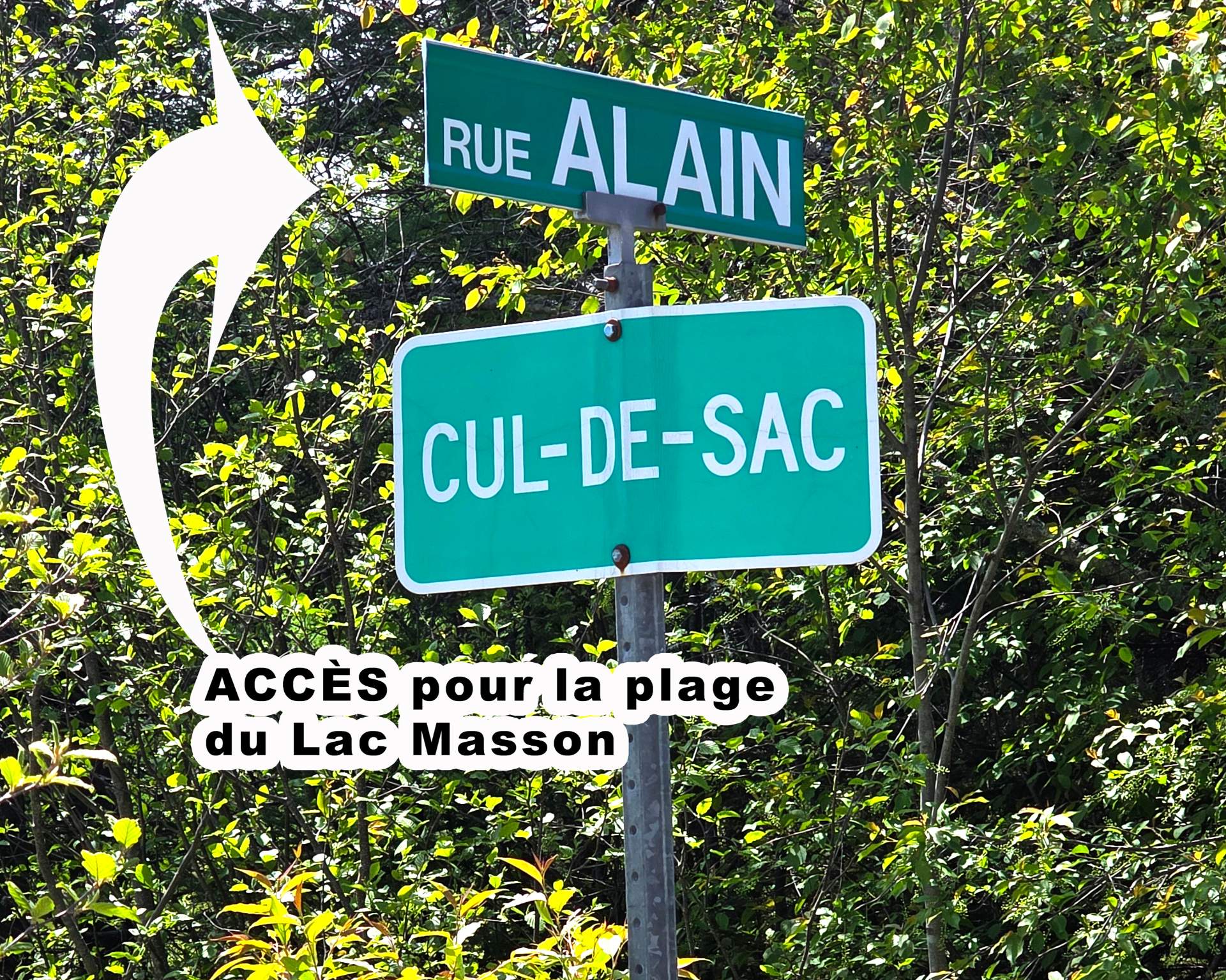 Accès au plan d'eau