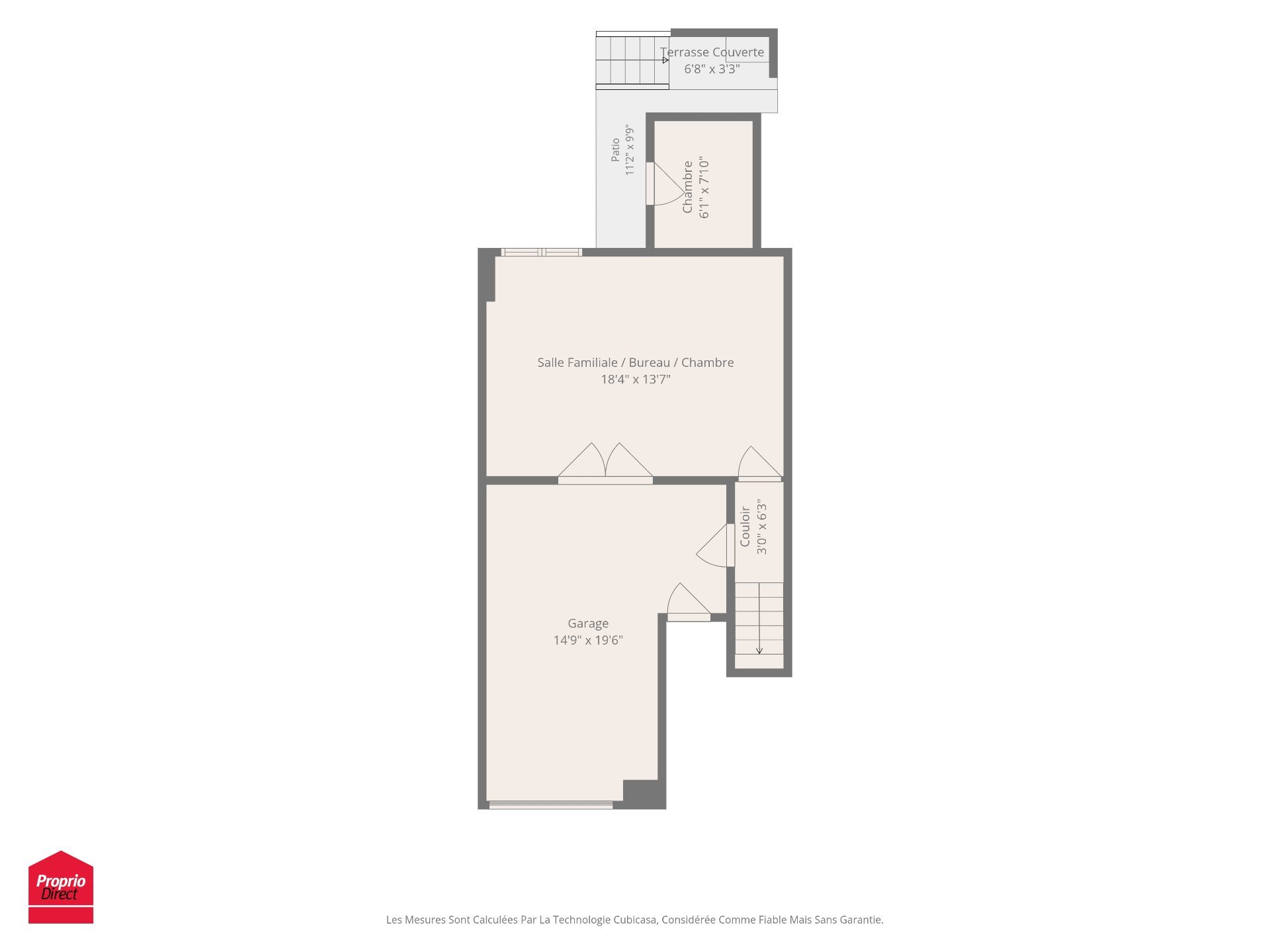 Plan 2D Sous-Sol/Rez-de-Jardin