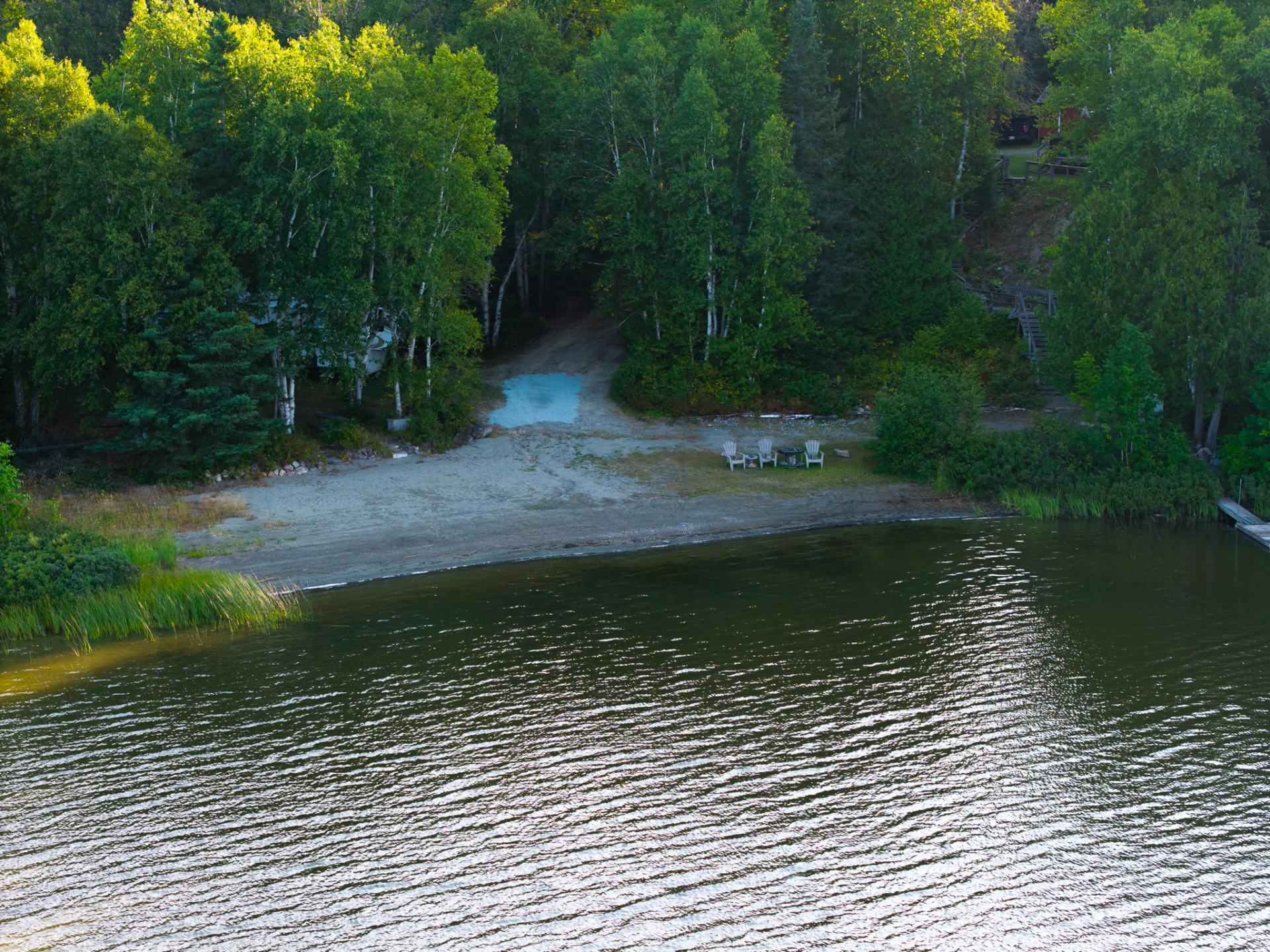 Vue aérienne de la plage