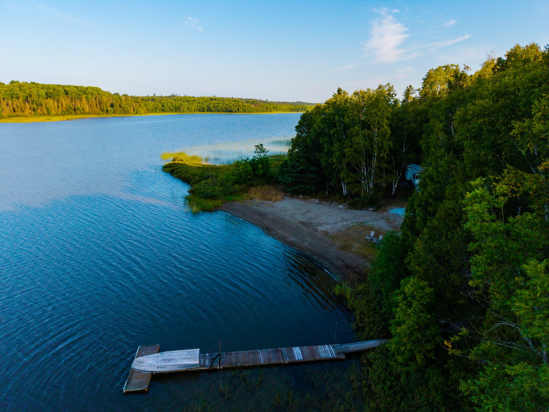 Vue aérienne de la plage