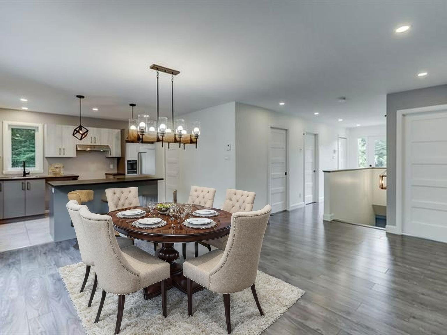 Salle à manger meublée virtuellement