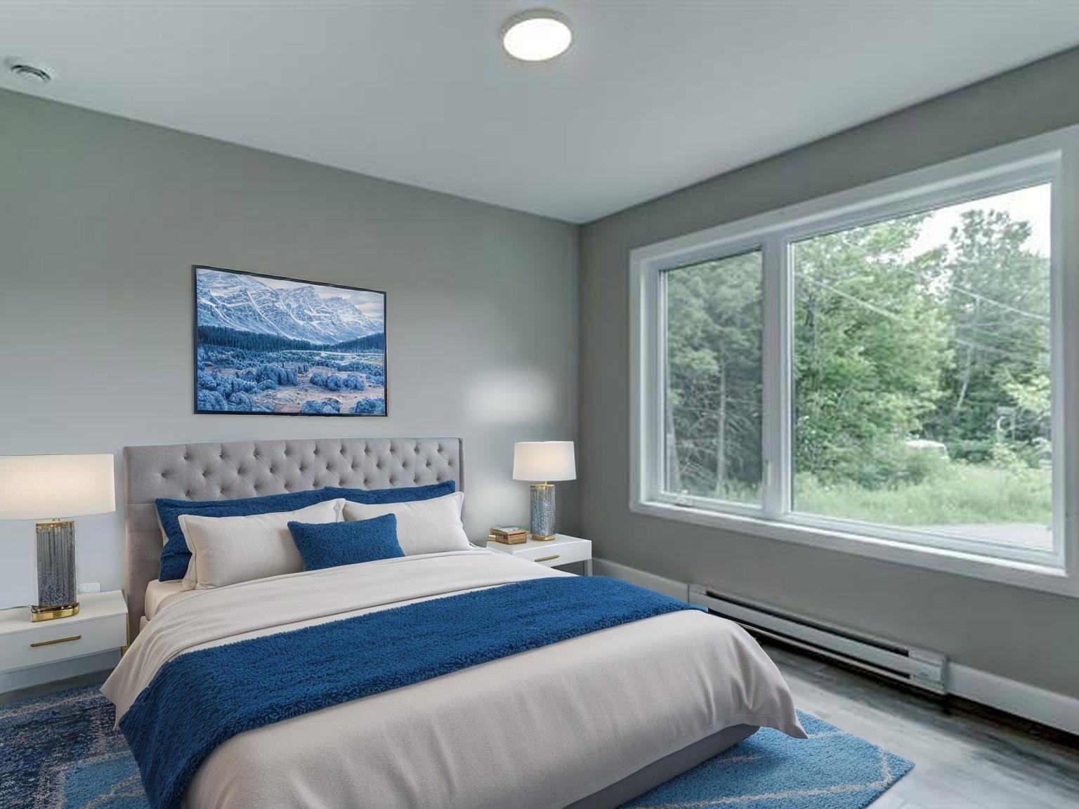 Chambre à coucher principale meublée virtuellement